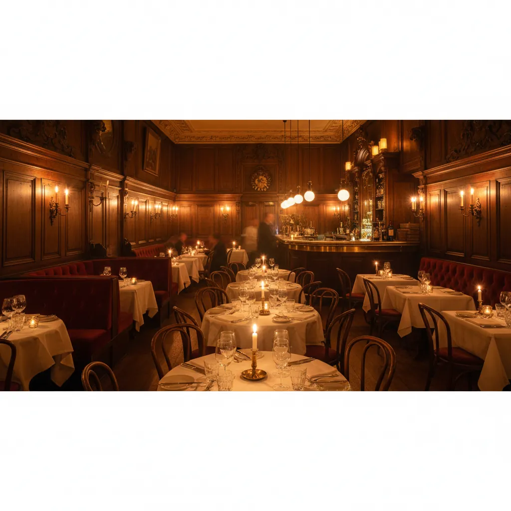 Sfeervolle interieur van De Heeren van Montfoort, warm candlelight, gedekte tafels